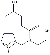 N-(2-Hydroxyethyl)-4-hydroxy-N-[(3-methyl-2-norbornyl)methyl]valeramide Structure