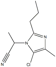 5-Chloro-1-(1-cyanoethyl)-4-methyl-2-propyl-1H-imidazole 구조식 이미지