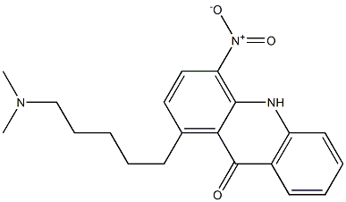 1-(5-Dimethylaminopentyl)-4-nitroacridin-9(10H)-one 구조식 이미지