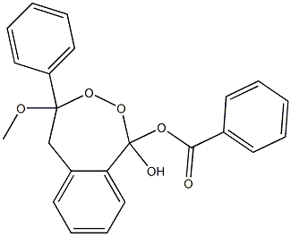 4-Methoxy-4-phenyl-4,5-dihydro-1H-2,3-benzodioxepin-1,1-diol 1-benzoate 구조식 이미지