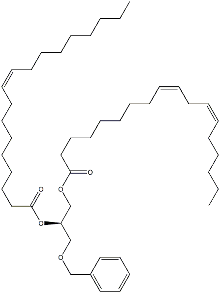 [R,(-)]-3-O-Benzyl-1-O-linoleoyl-2-O-oleoyl-D-glycerol 구조식 이미지