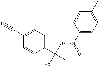 (R)-1-Methyl-1-(4-cyanophenyl)-2-(4-methylphenylsulfinyl)ethanol 구조식 이미지