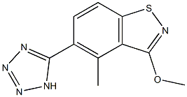 3-Methoxy-5-(1H-tetrazol-5-yl)methyl-1,2-benzisothiazole 구조식 이미지