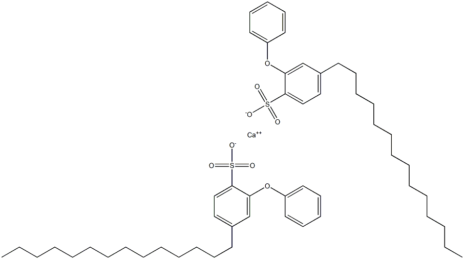 Bis(2-phenoxy-4-tetradecylbenzenesulfonic acid)calcium salt Structure