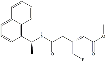 (3R)-4-[[(S)-1-(1-Naphtyl)ethyl]aminocarbonyl]-3-(fluoromethyl)butyric acid methyl ester 구조식 이미지