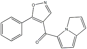 4-(Pyrrolizinocarbonyl)-5-phenylisoxazole 구조식 이미지