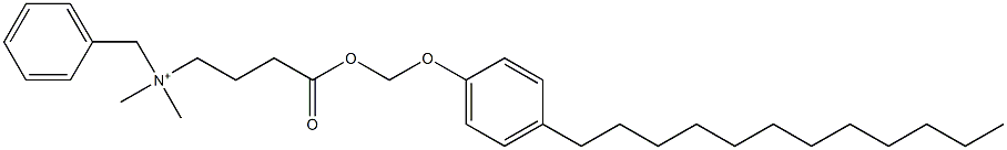 N,N-Dimethyl-N-benzyl-N-[3-[[(4-dodecylphenyloxy)methyl]oxycarbonyl]propyl]aminium Structure