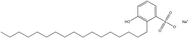 3-Hydroxy-2-heptadecylbenzenesulfonic acid sodium salt Structure