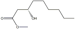 [S,(+)]-3-Hydroxynonanoic acid methyl ester 구조식 이미지