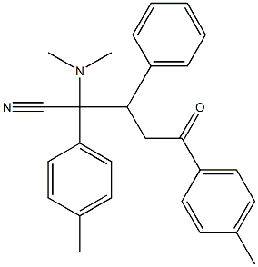 2,5-Bis(4-methylphenyl)-3-phenyl-2-dimethylamino-5-oxovaleronitrile 구조식 이미지