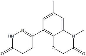 4,6-Dimethyl-8-[(1,4,5,6-tetrahydro-6-oxopyridazin)-3-yl]-4H-1,4-benzoxazin-3(2H)-one 구조식 이미지