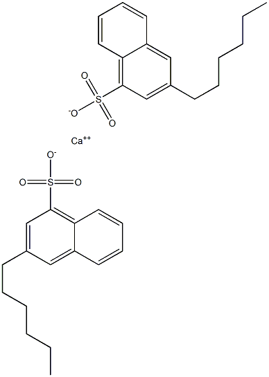 Bis(3-hexyl-1-naphthalenesulfonic acid)calcium salt Structure