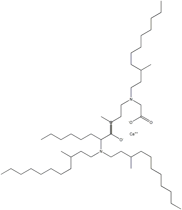 Bis[N,N-bis(3-methylundecyl)glycine]calcium salt Structure