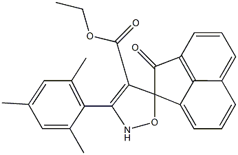 2-Oxo-3'-(2,4,6-trimethylphenyl)spiro[acenaphthylene-1(2H),5'(4'H)-isoxazole]-4'-carboxylic acid ethyl ester Structure