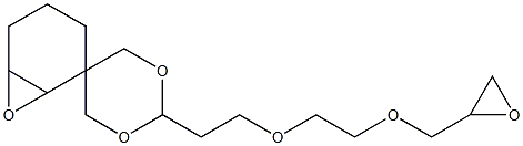 7,8-Epoxy-3-[2-[2-(glycidyloxy)ethoxy]ethyl]-2,4-dioxaspiro[5.5]undecane 구조식 이미지