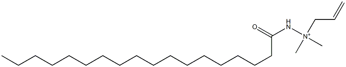 1,1-Dimethyl-2-(1-oxooctadecyl)-1-(2-propenyl)hydrazinium 구조식 이미지
