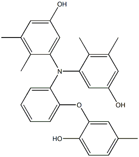 N,N-Bis(5-hydroxy-2,3-dimethylphenyl)-2-(2-hydroxy-5-methylphenoxy)benzenamine Structure