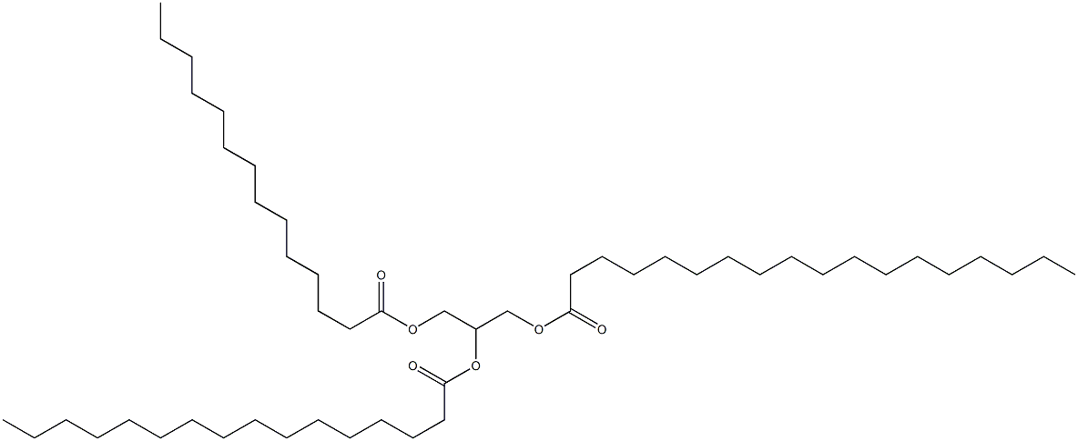 Glycerol 1-myristate 2-palmitate 3-stearate 구조식 이미지