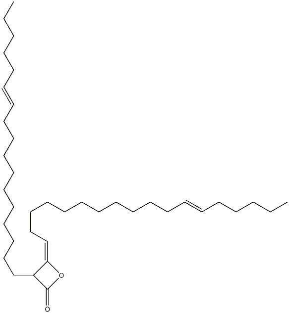 3-(11-Heptadecenyl)-4-(12-octadecen-1-ylidene)oxetan-2-one Structure