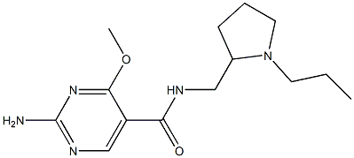 2-Amino-4-methoxy-N-[(1-propyl-2-pyrrolidinyl)methyl]-5-pyrimidinecarboxamide 구조식 이미지