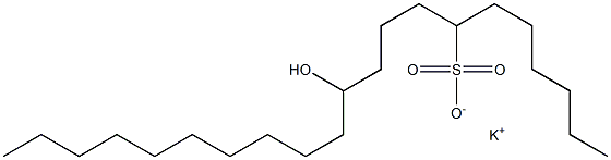 11-Hydroxyhenicosane-7-sulfonic acid potassium salt Structure