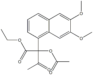 2-(6,7-Dimethoxy-1-naphtyl)-2-acetoxy-3-oxobutyric acid ethyl ester Structure