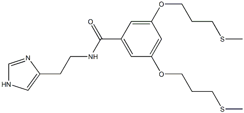 N-[2-(1H-Imidazol-4-yl)ethyl]-3,5-bis[3-(methylthio)propyloxy]benzamide 구조식 이미지