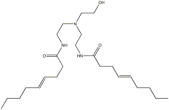 N,N'-[2-Hydroxyethyliminobis(2,1-ethanediyl)]bis(4-nonenamide) 구조식 이미지