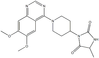 1-[1-(6,7-Dimethoxyquinazolin-4-yl)piperidin-4-yl]-4-methylimidazolidine-2,5-dione 구조식 이미지