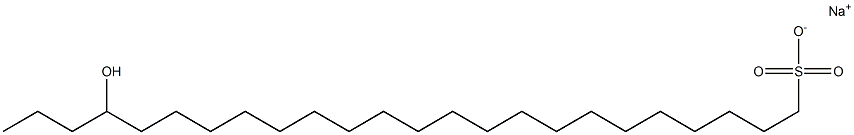 21-Hydroxytetracosane-1-sulfonic acid sodium salt Structure