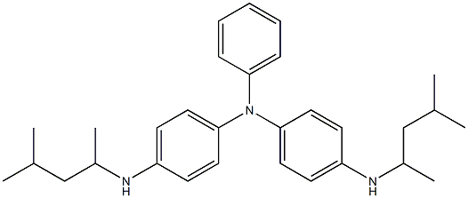 N,N-Bis[4-(1,3-dimethylbutylamino)phenyl]benzenamine 구조식 이미지