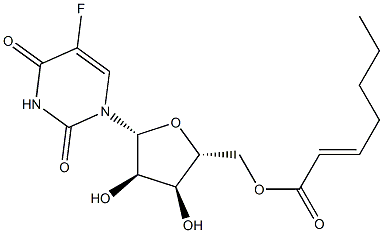 5'-O-(2-Heptenoyl)-5-fluorouridine Structure