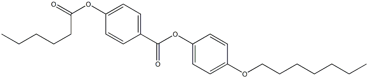 p-Hexanoyloxybenzoic acid p-(heptyloxy)phenyl ester Structure