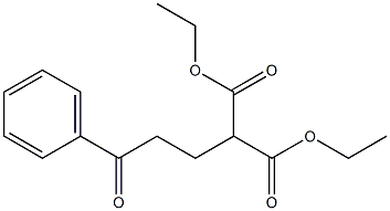 2-(3-Oxo-3-phenylpropyl)propanedioic acid diethyl ester 구조식 이미지