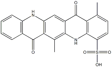 5,7,12,14-Tetrahydro-1,6-dimethyl-7,14-dioxoquino[2,3-b]acridine-4-sulfonic acid Structure