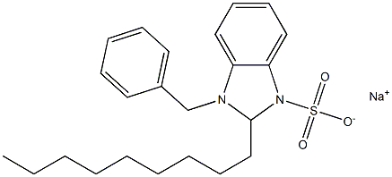 1-Benzyl-2,3-dihydro-2-nonyl-1H-benzimidazole-3-sulfonic acid sodium salt 구조식 이미지