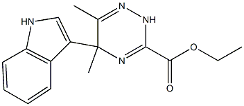 5-(1H-Indol-3-yl)-3-(ethoxycarbonyl)-5-methyl-6-methyl-2,5-dihydro-1,2,4-triazine 구조식 이미지