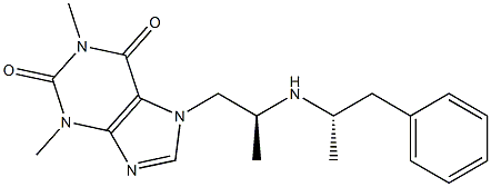 1,3-Dimethyl-7-[(S)-2-[[(S)-1-methyl-2-phenylethyl]amino]propyl]-7H-purine-2,6(1H,3H)-dione Structure