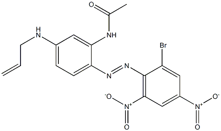 N-[5-Allylamino-2-(2-bromo-4,6-dinitrophenylazo)phenyl]acetamide 구조식 이미지