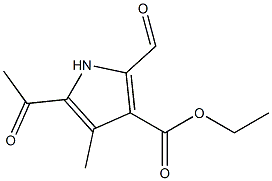5-Acetyl-2-formyl-4-methyl-1H-pyrrole-3-carboxylic acid ethyl ester 구조식 이미지