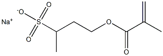 3-(Methacryloyloxy)-1-methyl-1-propanesulfonic acid sodium salt 구조식 이미지