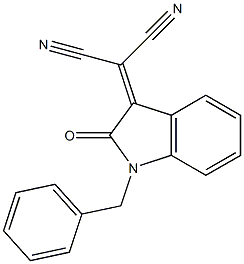 2-(1-Benzyl-2-oxo-2,3-dihydro-1H-indole-3-ylidene)malononitrile Structure