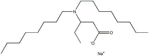 3-(Dioctylamino)valeric acid sodium salt Structure