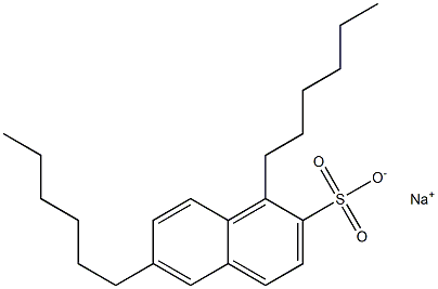 1,6-Dihexyl-2-naphthalenesulfonic acid sodium salt Structure