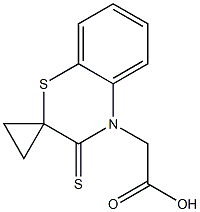 3-Thioxospiro[4H-1,4-benzothiazine-2(3H),1'-cyclopropane]-4-acetic acid Structure