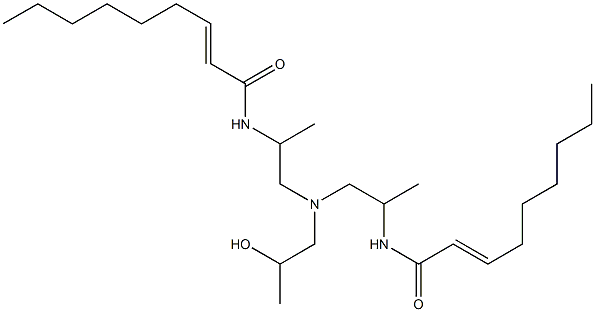 N,N'-[2-Hydroxypropyliminobis(1-methyl-2,1-ethanediyl)]bis(2-nonenamide) 구조식 이미지