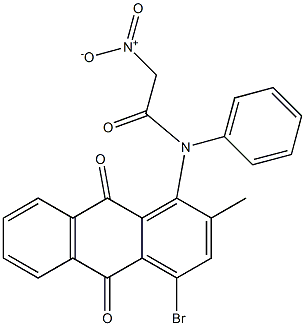 4-Bromo-2-methyl-1-(2-nitrophenylacetylamino)-9,10-anthraquinone 구조식 이미지