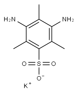 3,5-Diamino-2,4,6-trimethylbenzenesulfonic acid potassium salt Structure