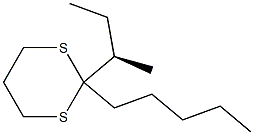 (+)-2-[(R)-sec-Butyl]-2-pentyl-1,3-dithiane Structure