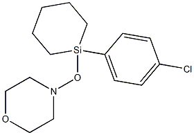 4-[1-(p-Chlorophenyl)-1-silacyclohexan-1-yloxy]morpholine 구조식 이미지